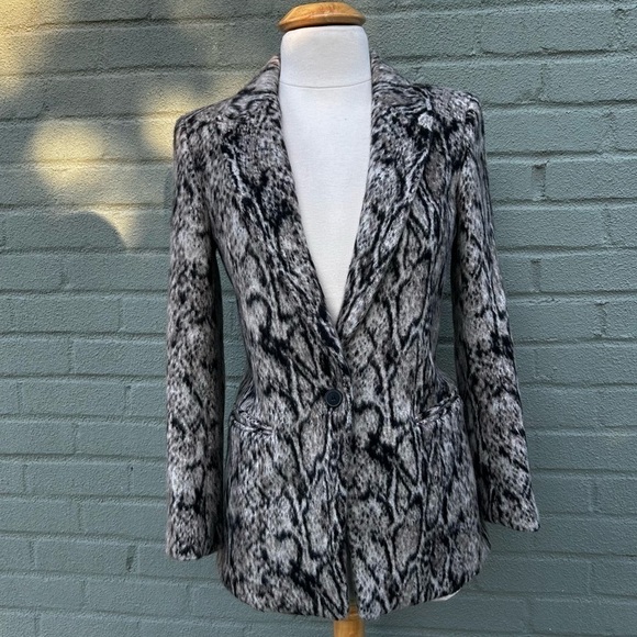 Club Monaco Wool Blazer | Snakeskin Print | Size Small - Picture 1 of 11